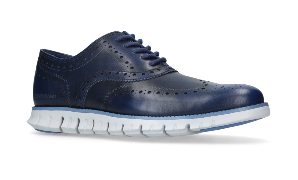 cole haan blue wingtip shoes